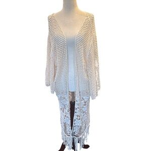 House of Harlow 1960 Lace Fringe Duster